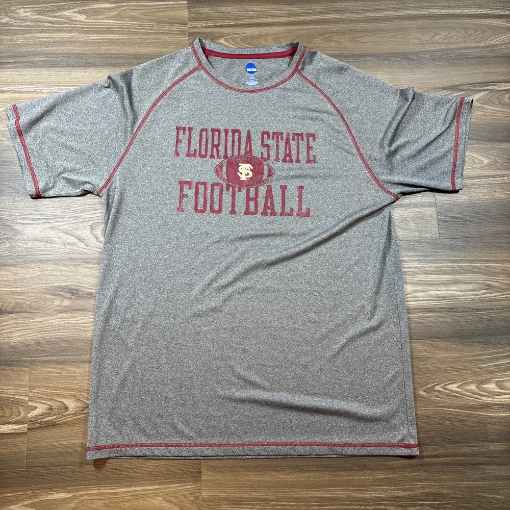 NCAA Florida State Seminoles Football Men's Gray Performance T Shirt